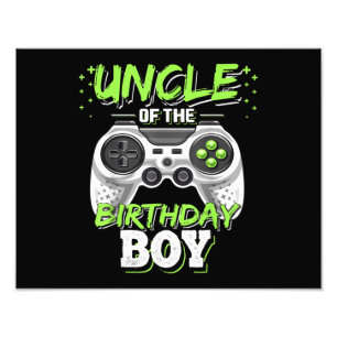 Uncle of the Birthday Boy Matching Video Game Photo Print