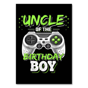 Uncle of the Birthday Boy Matching Video Game Table Number