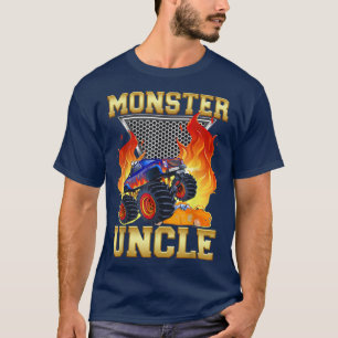 Uncle of the Birthday Boy Monster Truck Matching F T-Shirt