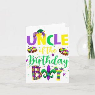 Uncle Of The Birthday Boy Shirt Mardi Gras Uncle T Card