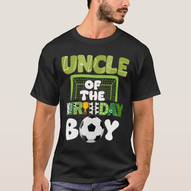 Uncle Of The Birthday Boy Soccer Family Party Deco T-Shirt (Front)