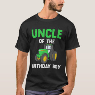 Uncle Of The Birthday Boy Vintage Farm Tractor Par T-Shirt