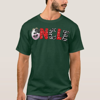 Uncle of The Birthday For Boy Cow Farm Birthday co T-Shirt