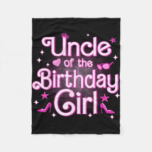 Uncle of the birthday girl cute family party doll fleece blanket