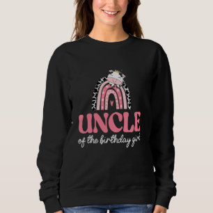 Uncle Of The Birthday Girl Farm Cow 1st Birthday G Sweatshirt
