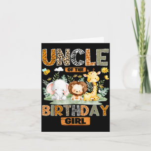 Uncle of the birthday girl safari jungle wild card