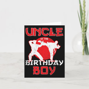 Uncle Of The Birthday Karate Taekwondo Boy Martial Card