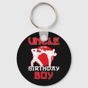 Uncle Of The Birthday Karate Taekwondo Boy Martial Key Ring