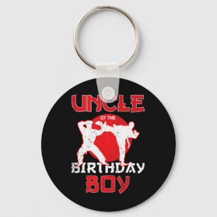 Uncle Of The Birthday Karate Taekwondo Boy Martial Key Ring