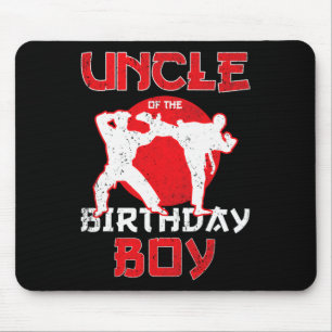Uncle Of The Birthday Karate Taekwondo Boy Martial Mouse Pad