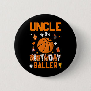 Uncle Of The Birthday Ller Sketll Bday Decorations 6 Cm Round Badge