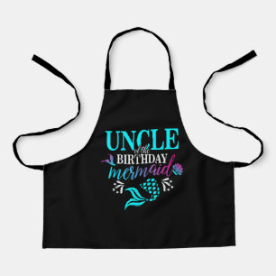 Uncle Of The Birthday Mermaid Matching Family Apron