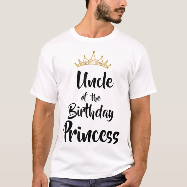 Uncle Of The Birthday Princess Matching Family T-Shirt (Front)