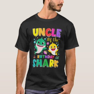 Uncle Of The Birthday Sharks Matching Family Men F T-Shirt