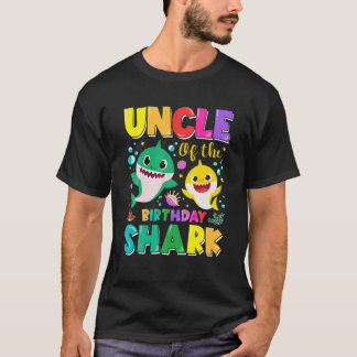 Uncle Of The Birthday Sharks Matching Family Men F T-Shirt