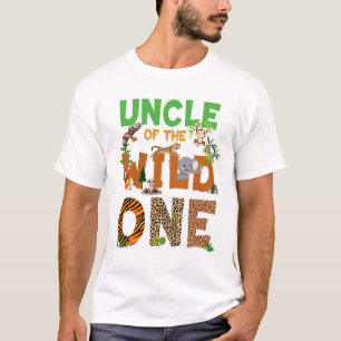 Uncle Of The Birthday Wild One Safari Birthday Boy T-Shirt
