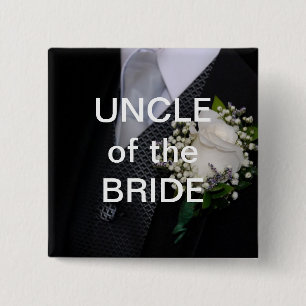 Uncle Of The Bride 15 Cm Square Badge