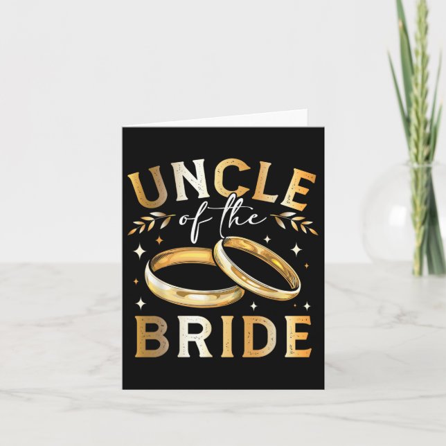 Uncle Of The Bride Bride’s Uncle Wedding And Engag Card (Front)