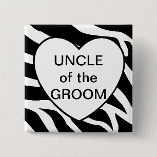Uncle Of The Groom 15 Cm Square Badge