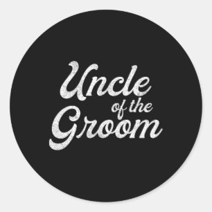 Uncle Of The Groom Shirts For Men Funny Bachelor P Classic Round Sticker