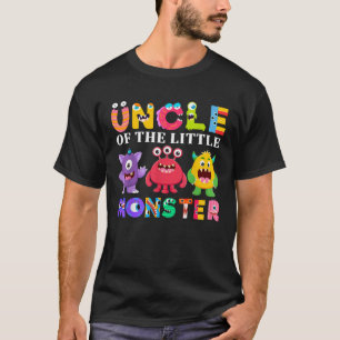 Uncle Of The Little Monster Birthday Party Family  T-Shirt