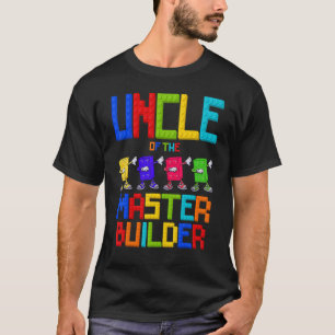 Uncle of the Master Builder Birthday Boy Girl Bloc T-Shirt