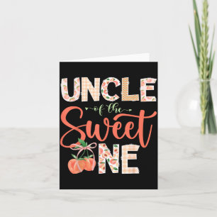 Uncle of The Sweet One Peach 1st Birthday Girl Card