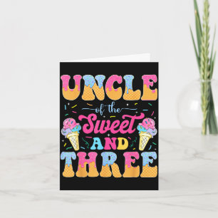 Uncle of the sweet three 3rd birthday girl ice card