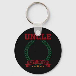 Uncle of The Year Est 2026 New Father Mother with Key Ring