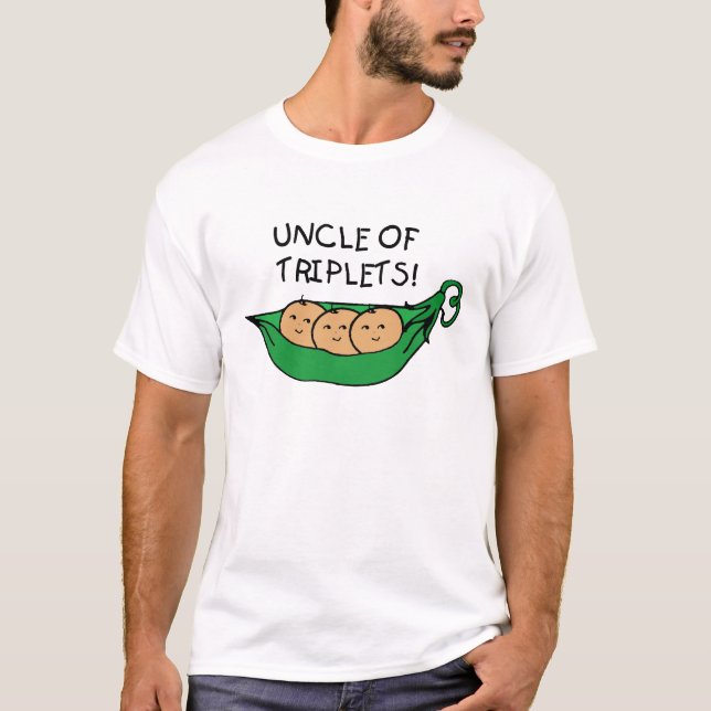 Uncle of Triplets Pod T-Shirt (Front)