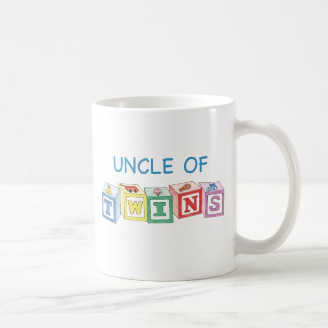 Uncle of Twins Blocks Coffee Mug (Right)
