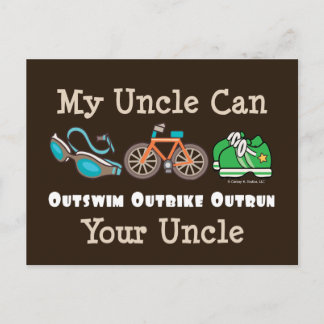 Uncle Outswim Outbike Outrun Triathlon Postcard