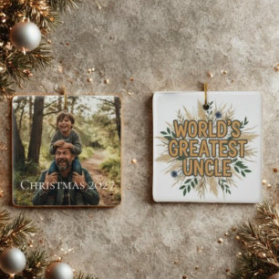 Uncle Photo Christmas Ornament – Best Uncle Ever