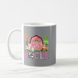Uncle Pink Farm Animal Birthday Kids Matching Coffee Mug