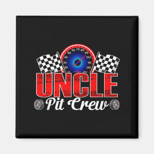 Uncle Pit Crew Racing Family Race Car Birthday Boy Magnet