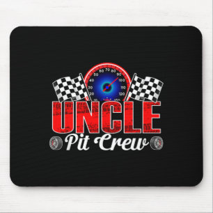 Uncle Pit Crew Racing Family Race Car Birthday Boy Mouse Pad