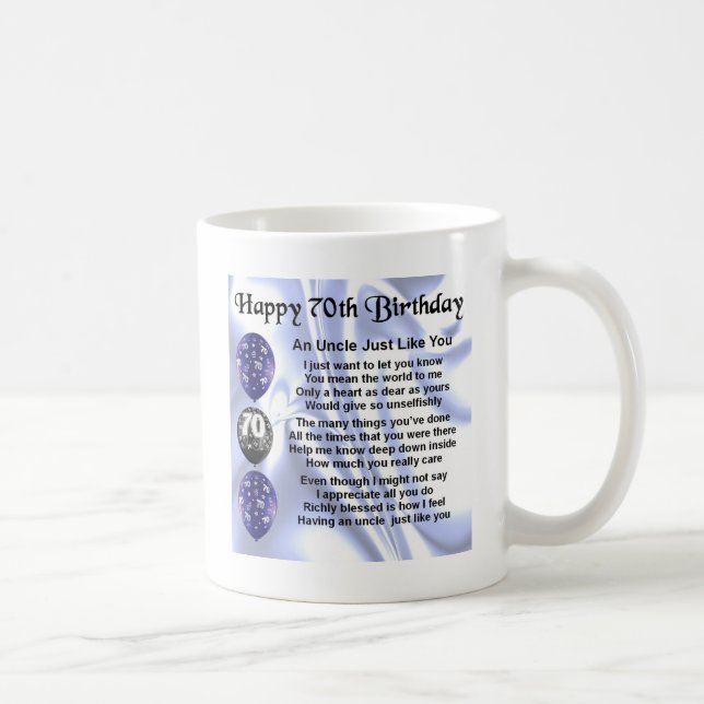 Uncle Poem - 70th Birthday Coffee Mug (Right)