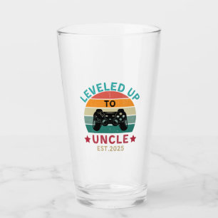 Uncle Pregnancy Announcement Beer Glass EST 2025