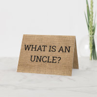 Uncle Pregnancy Announcement Card For Brother