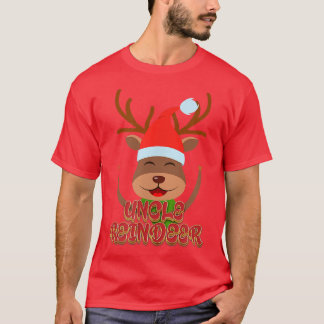 Uncle Reindeer Matching Family Group Christmas Par T-Shirt