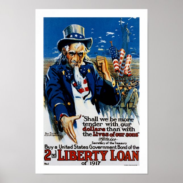 Uncle Sam 2nd Liberty Loan Poster (Front)