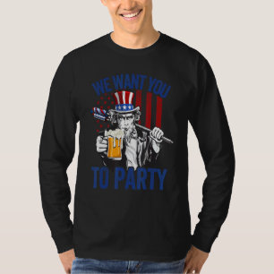 Uncle Sam 4th Of July  Men Women American Usa Flag T-Shirt