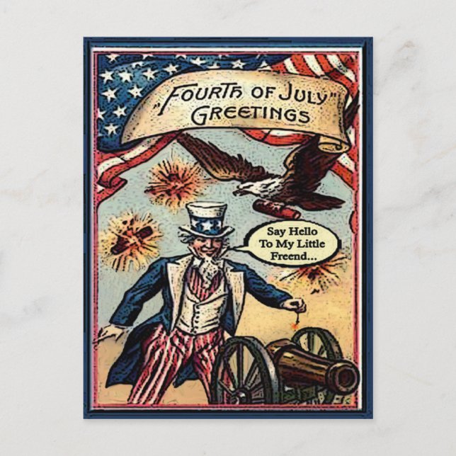 Uncle Sam 4th post card (Front)