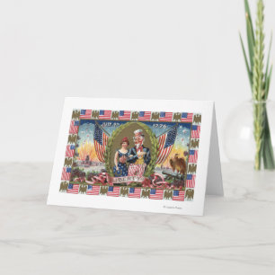 Uncle Sam and Lady Liberty Card