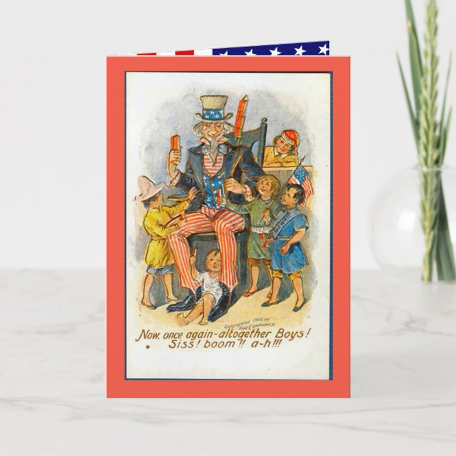 Uncle Sam and the kids! Card (Front)