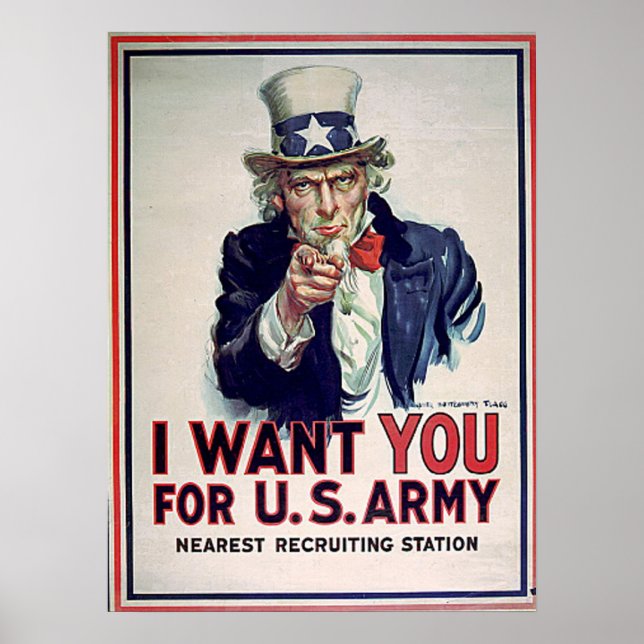 Uncle Sam Army 1915 Print (Front)