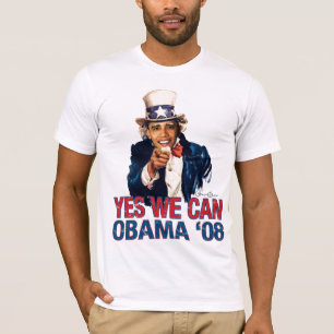 Uncle Sam - Barack Obama 08 YES WE CAN T-Shirt