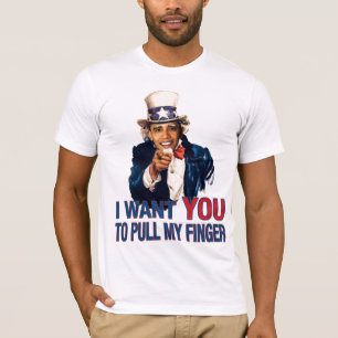Uncle Sam Barack Obama Pull My Finger T-Shirt