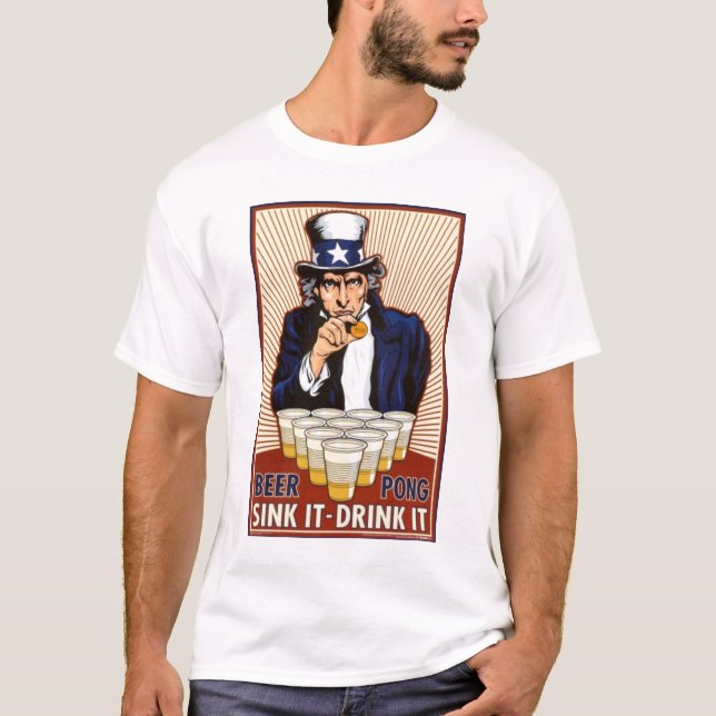 Uncle Sam Beer Pong T-Shirt (Front)