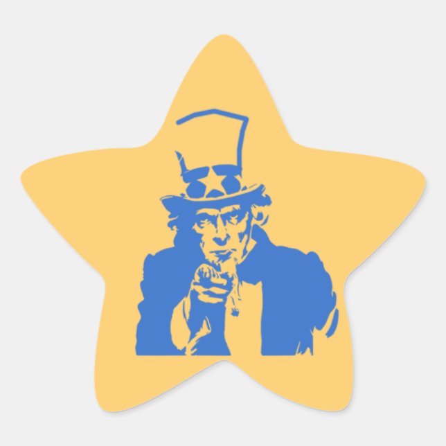 Uncle Sam (Blue) on Stickers (Front)
